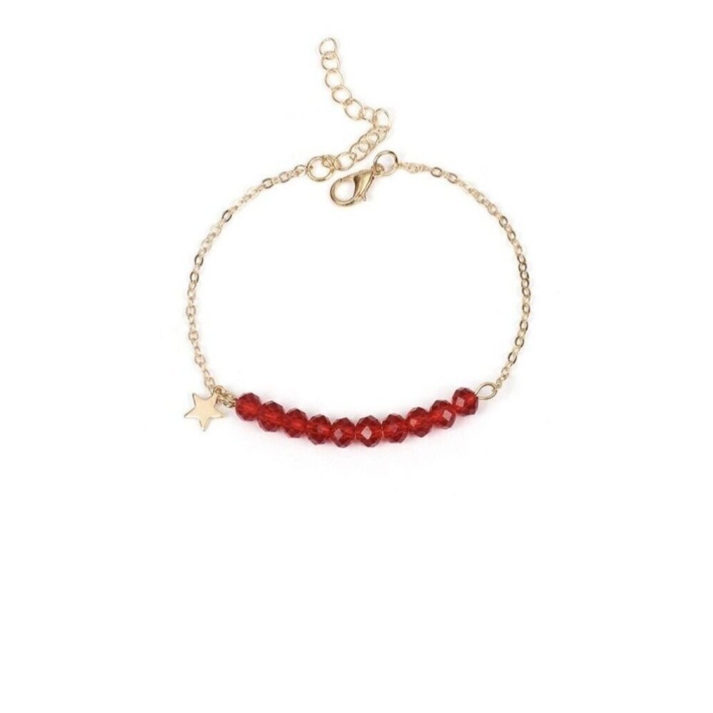 Crystal Bracelet Fashion All-match Trendy Star Bracelet Red Crystals